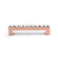 Rose Gold Zinc Alloy Crystal Furniture Door Handle